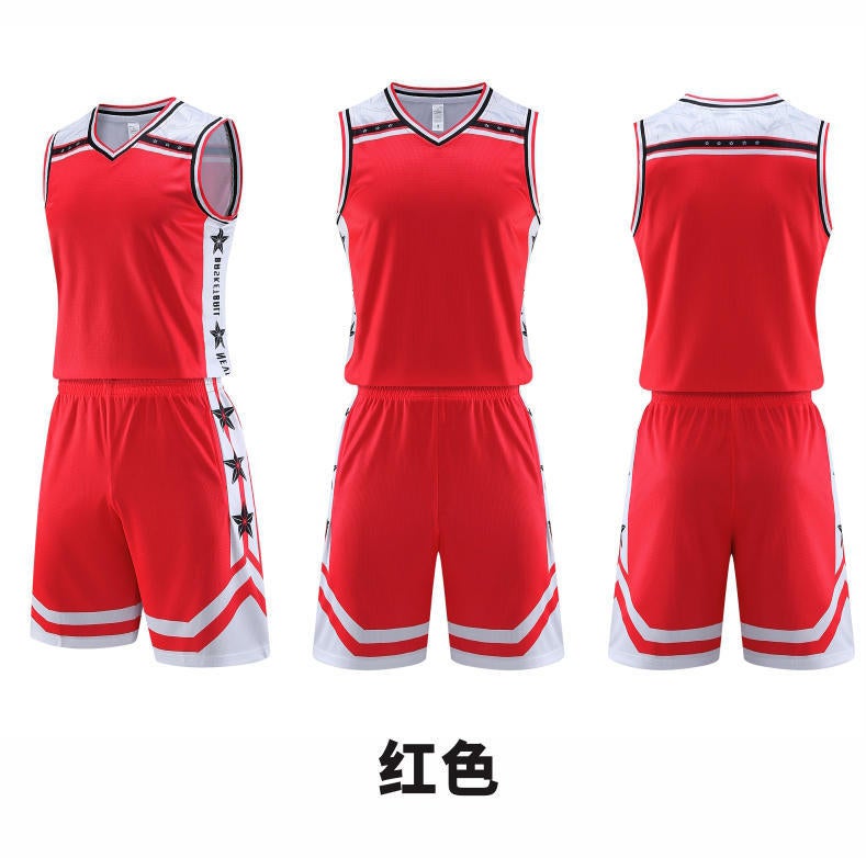 New soft breathable basketball uniform suit training camp uniform children adult moisture wicking plus size basketball jersey - Image 1