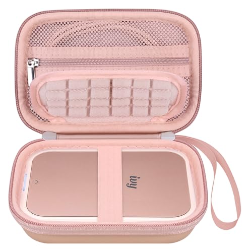 Elonbo Carrying Case for Canon Ivy 2/ Canon Ivy Mini Photo Printer, Portable Instant Smartphone Color Print Digital Camera Hard Travel Bag, Wireless Mobile Picture Printer Storage Holder, Rose Gold+ - Image 1