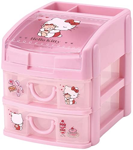 Skater CHE3NA Mini Chest Storage Case Storage Box Hello Kitty Fluffy Roman Sanrio 59 x 75 x 65 inches 15 x 19 x 1 - Image 1