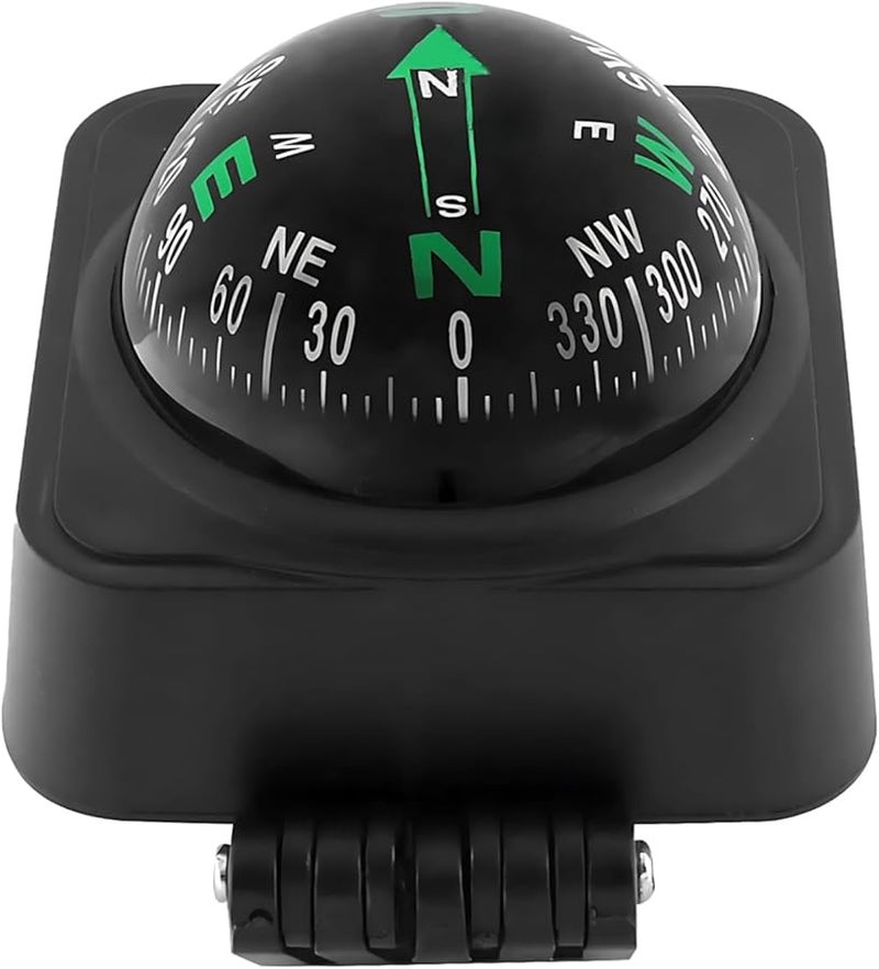 Adjustable Car Dashboard Compass Portable Navigation Tool For All Vehicles Black 2 6 X 2 2 X 2 1 In - Image 1