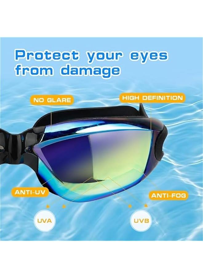 HOOKOR Swim Goggles Swimming Goggles Anti Fog No Leaking UV Protection Safety Goggles for Adult Women Men Teenager - Image 4