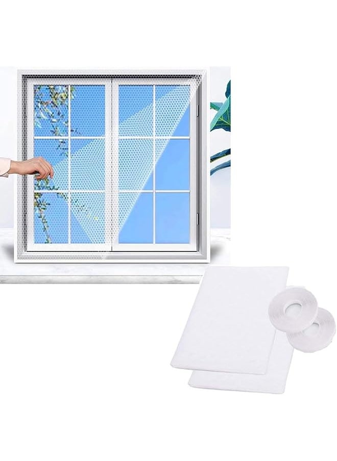 The Bros - 2 Pack Mosquito Net for Window,1.5mx1.3m DIY Anti Mosquito Net for Kitchen Window Net Mesh Screen Mosquito Mesh Curtain Protector Insect Bug Fly Mosquito Window Mesh Screen with 2 Rolls Tapes - Image 1