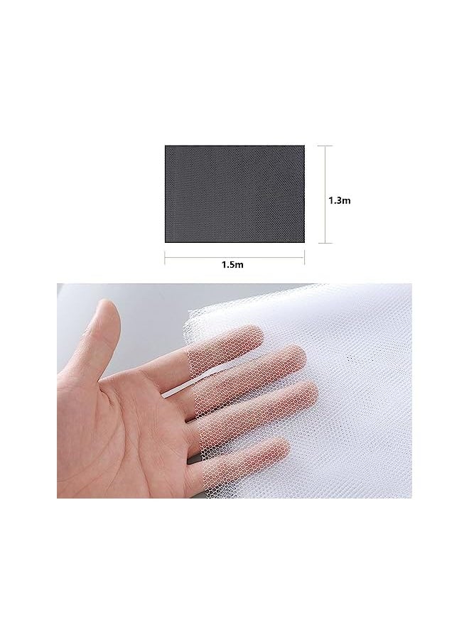The Bros - 2 Pack Mosquito Net for Window,1.5mx1.3m DIY Anti Mosquito Net for Kitchen Window Net Mesh Screen Mosquito Mesh Curtain Protector Insect Bug Fly Mosquito Window Mesh Screen with 2 Rolls Tapes - Image 1