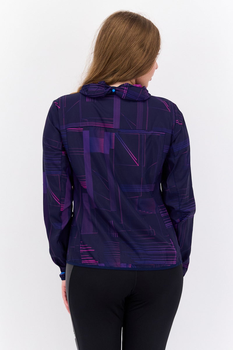 Brooks جاكيتات رياضية نسائية بأكمام طويلة مناسبة للجري، مجموعة بحرية - Image 3