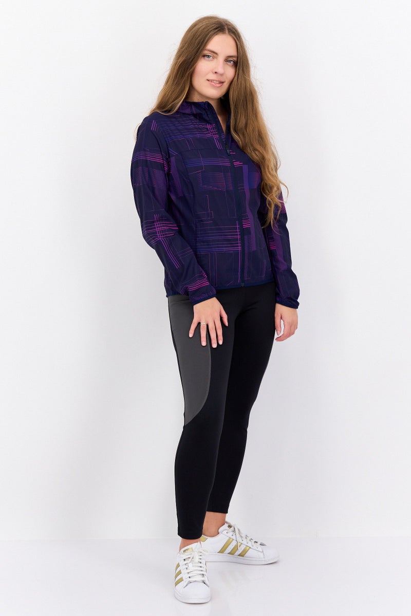 Brooks جاكيتات رياضية نسائية بأكمام طويلة مناسبة للجري، مجموعة بحرية - Image 4