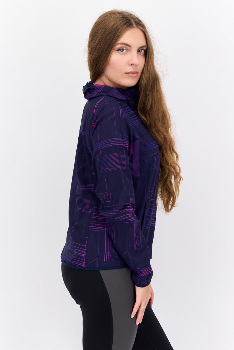 Brooks جاكيتات رياضية نسائية بأكمام طويلة مناسبة للجري، مجموعة بحرية - Image 2