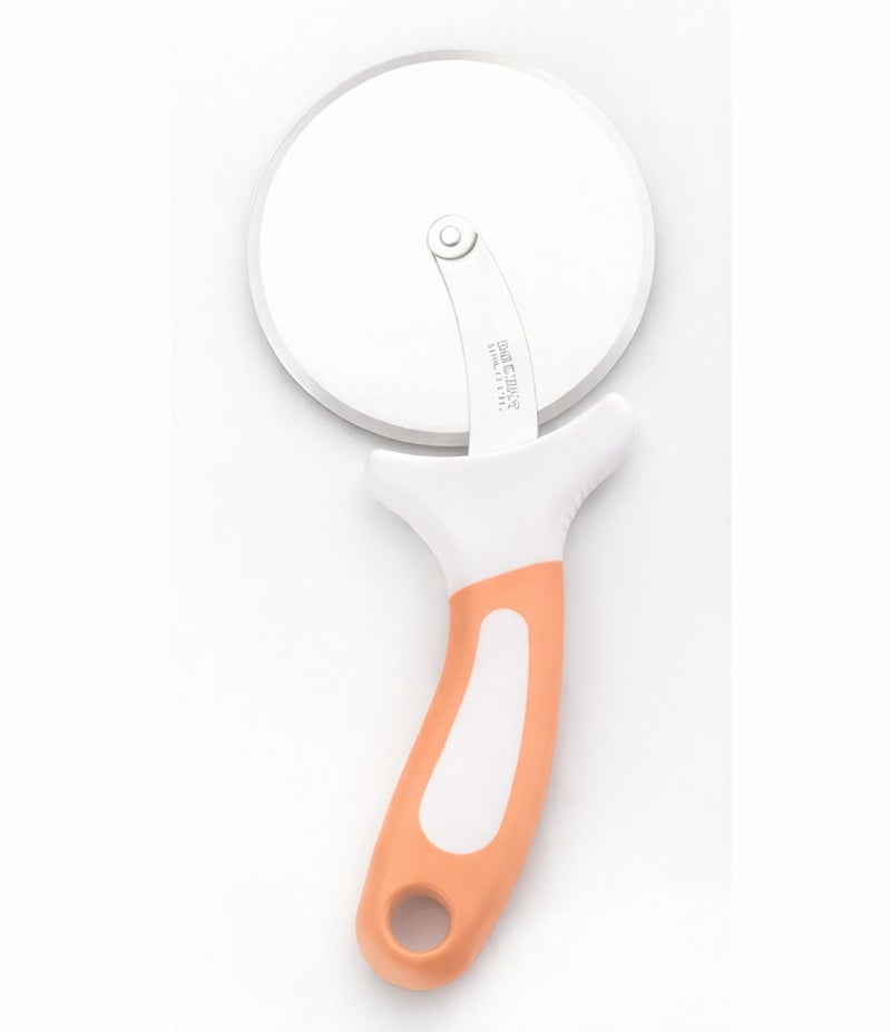 ديسينت ديسنت ستينلس ستيل بيتزا كَتَر | فور إنش (10.16 سم) ويل | 23.36 سم لينث | فينغر غارد آند إيرغونومِك هاندل | شارب كَتَرْز، بيتزا ويل، بيتزا سلايسر – نون سليب هاندل – ديشواشر سيف - Image 1