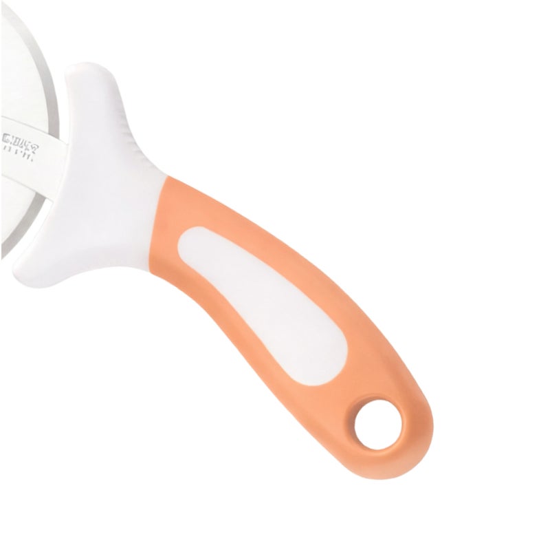 ديسينت ديسنت ستينلس ستيل بيتزا كَتَر | فور إنش (10.16 سم) ويل | 23.36 سم لينث | فينغر غارد آند إيرغونومِك هاندل | شارب كَتَرْز، بيتزا ويل، بيتزا سلايسر – نون سليب هاندل – ديشواشر سيف - Image 3