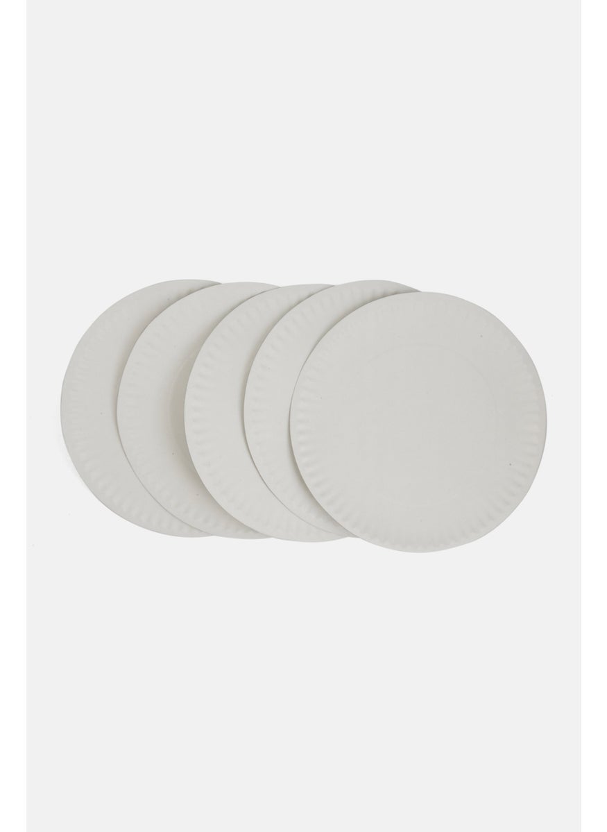 ibili 5 Piece Round Paper Plates, White  - Image 2
