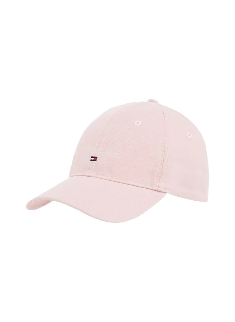 TOMMY HILFIGER Women's Essential Flag Embroidery Baseball Cap - Cotton, Pink