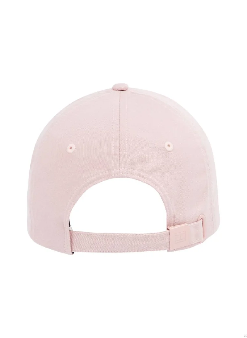 TOMMY HILFIGER Women's Essential Flag Embroidery Baseball Cap - Cotton, Pink