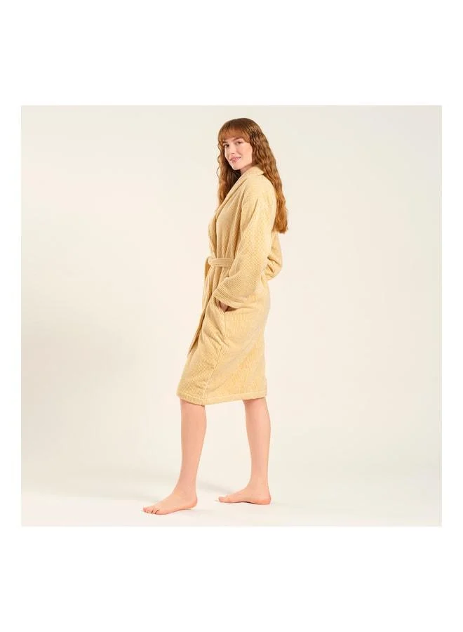 Zsa Zsa Zsu  Solid Natural - Yellow Bathrobe. for Women | Best Price UAE