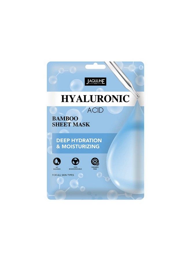 Jaquline USA Hyaluronic Acid Sheet Mask ; Bamboo;Enhances Glow ; Skin Firming ; Refreshing ; Hydrating & Glowing ; Lightweight ; Easy Application - Image 1