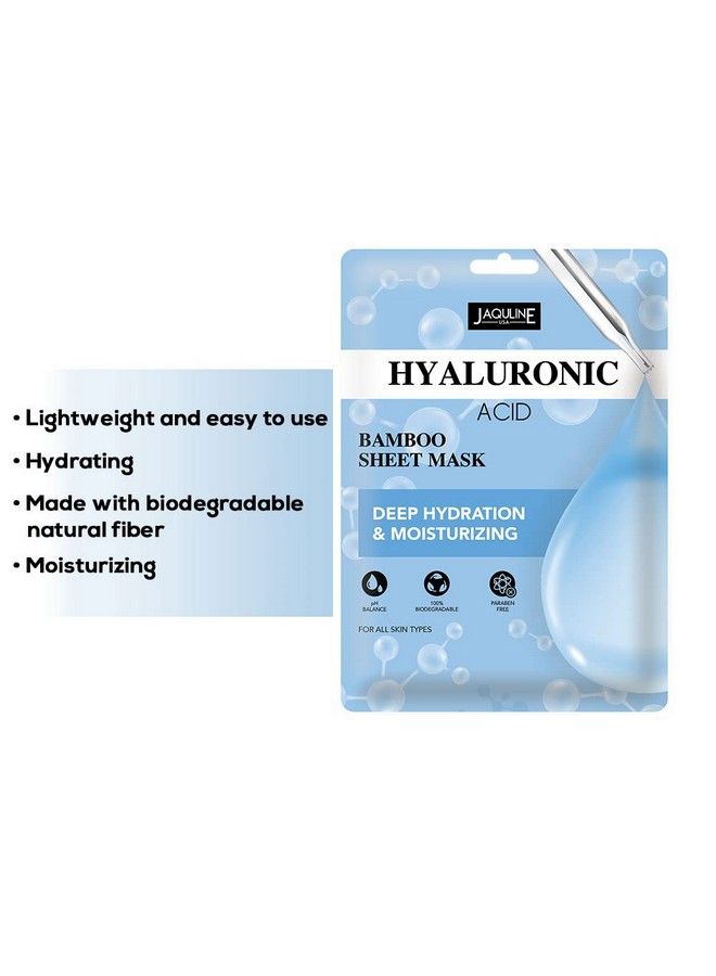 Jaquline USA Hyaluronic Acid Sheet Mask ; Bamboo;Enhances Glow ; Skin Firming ; Refreshing ; Hydrating & Glowing ; Lightweight ; Easy Application - Image 3