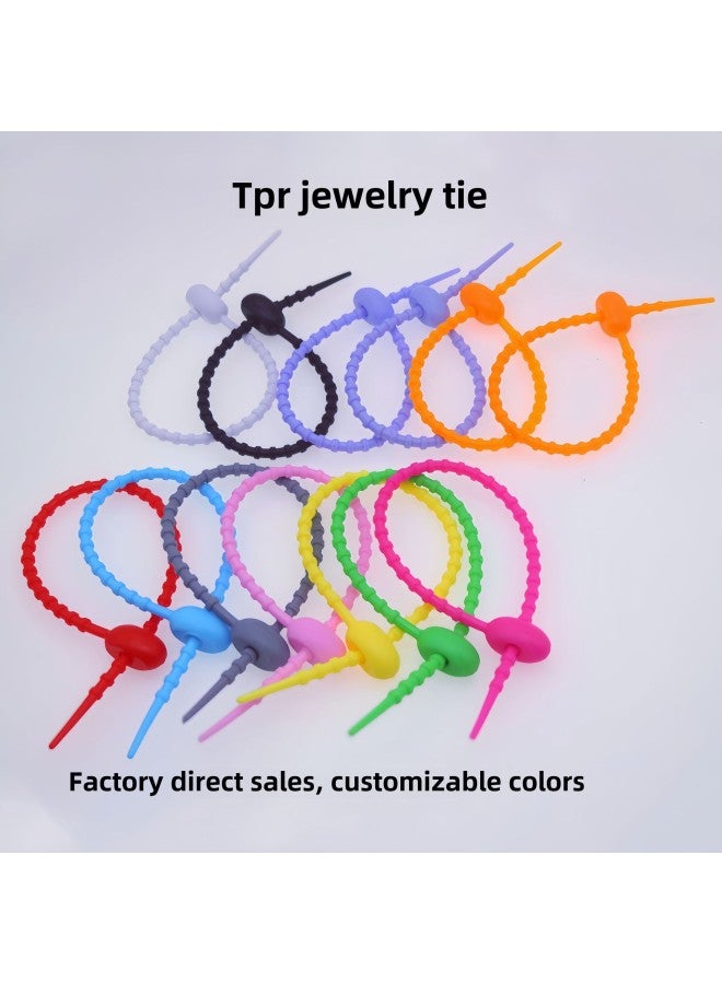 Loquat Tadpole Tie DIY Live Buckle Writer Soft Glue Tie Keychain Jewelry Bag Doll Lanyard Decoration Accessories-Color:Rose Red 26cm - Image 2