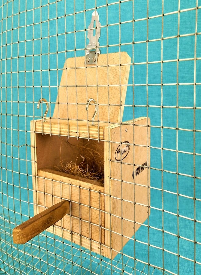 CRIB FACTORY Finches Medium Size BREEDING Box | Size 15 X 13 X 12 in CM | HIGH QULITY Plywood - Image 2