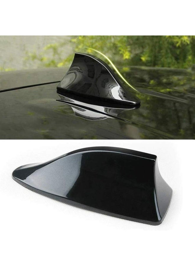 Universal Car Shark Fin Antenna – Roof Mount Radio Signal Aerial with Copper Wire, Adhesive Base, Streamlined Design, Signal Booster, Wind Resistance Reduction – Compatible with Most Cars (Black, 15.5cm x 9cm) - Image 3