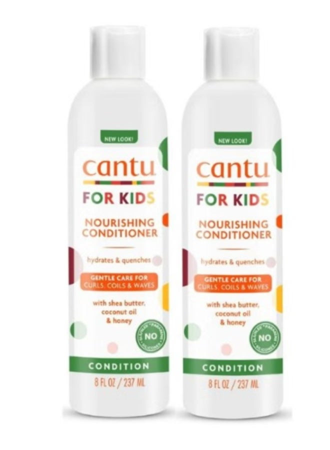 Cantu Care for Kids Nourishing Sulfate-Free Conditioner with Shea Butter 237ml (Pack of 2) - Image 1