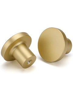 The Bros Gold Brass Drawer Knobs, Round Kitchen Cabinet Pulls Door Knobs for Chest of Drawers Furniture Cupboard Dresser Wardrobe Door Handles and Knobs (8packs)  - Image 1