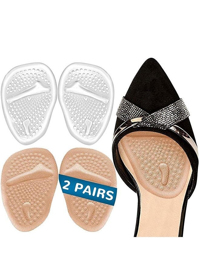 Captaintech High Heel Cushion Inserts Pads 4 Pairs Reusable Anti-Slip Shoe Pads Foot Insoles Blister  - Image 1