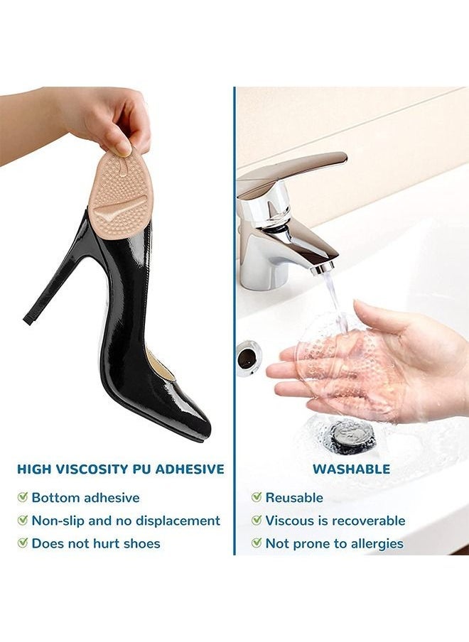 Captaintech High Heel Cushion Inserts Pads 4 Pairs Reusable Anti-Slip Shoe Pads Foot Insoles Blister  - Image 4