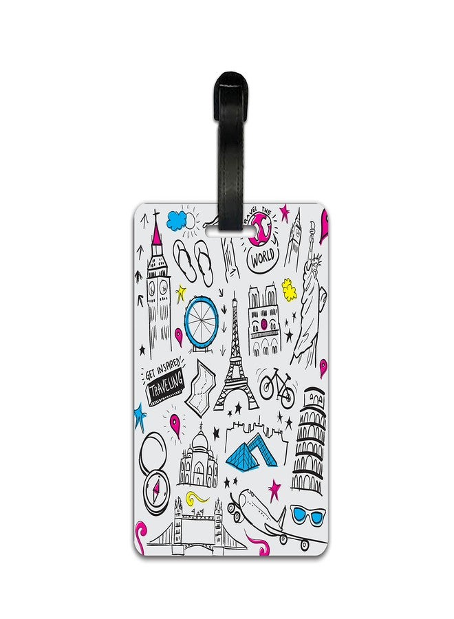 Plan To Gift Luggage Identification Tags for Bags/Backpacks and Suitcase with Funny Quote Messages (Beach with Travelling idea) - Image 2