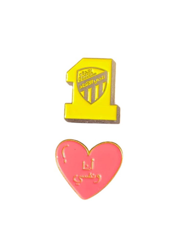بيوينتي Ittihad Logo Sticker and Pink Heart for Mobile or Any Smooth Surface
