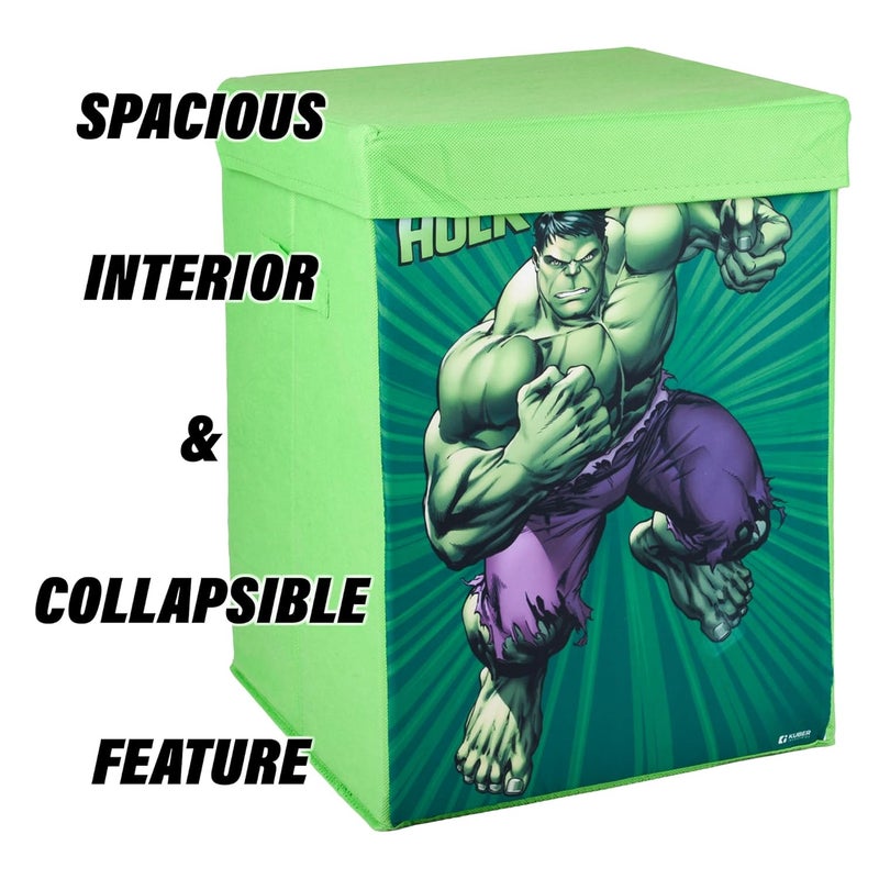 Kuber Industries Toy Storage Box | Laundry Basket for Toys | Folding Laundry Basket | Clothes Hamper with Lid & Handles | 60 LTR | Pack of 2 | Multicolor - Image 5