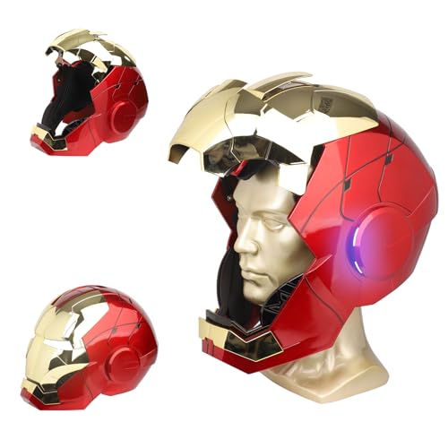 YONTYEQ Iron Hero MK 5 1:1 Wearable Helmet - Voice, Touch, and Remote Control with LED Eyes, Realistic Sound Effects, Perfect for Cosplay, Display, and Collectible Figures for Man and Teen - Image 1