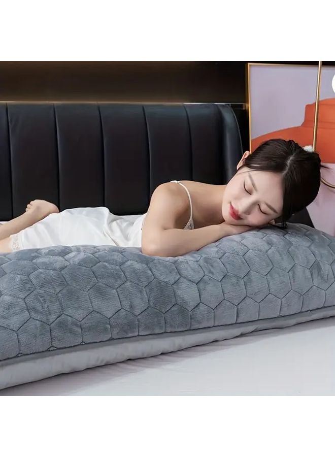 Light Grey Crystal Velvet Pillowcase Ultra Soft Envelope Closure 18 9x29 13 Inches - Image 5