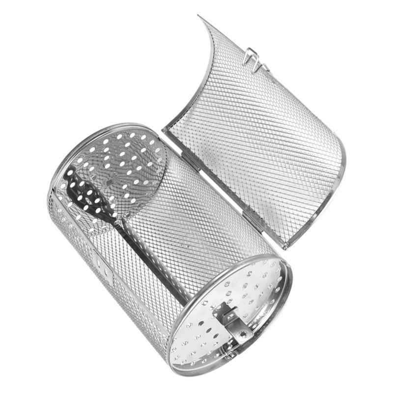Stainless Steel Oven Basket: 360 Degree Rotation Design, Durable Anti-Rust, Easy To Clean - Movable Door Roast Basket for Home Baking Dried Fruits Nuts - Image 5