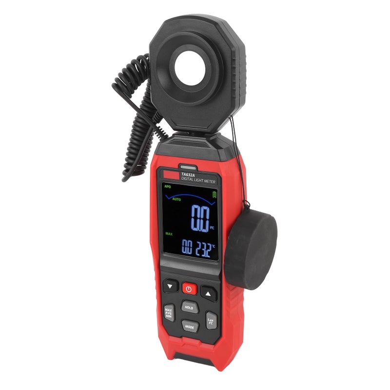 Digital Lux Meter 200000 Lux Detachable Probe 360 Degree Rotatable Sound Light Alarm - Image 4