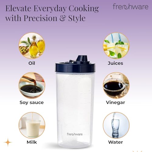 Frenchware Oil Dispenser (750 ml, Pack of 2) 100% Food-Grade, BPA-Free Plastic, Ideal for Storing & Pouring Liquids, Cooking Oils, Refined Oils, Olive Oil, Vinegar, Soy Sauce (Azure Blue) - Image 5