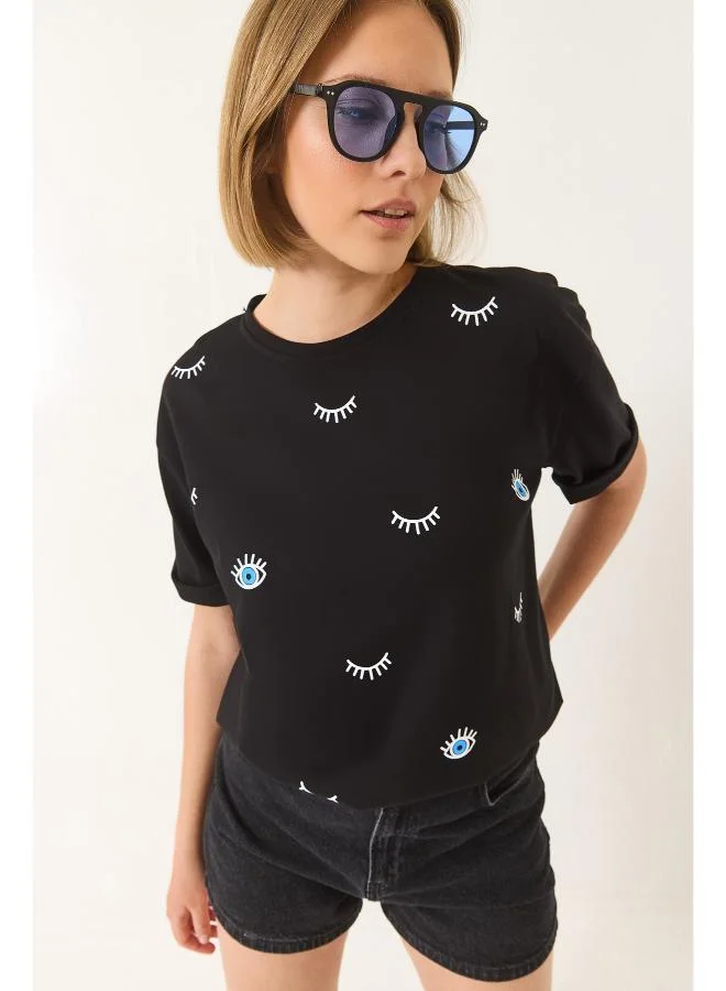 Ginger Crew Neck Evil Eye T-shirt