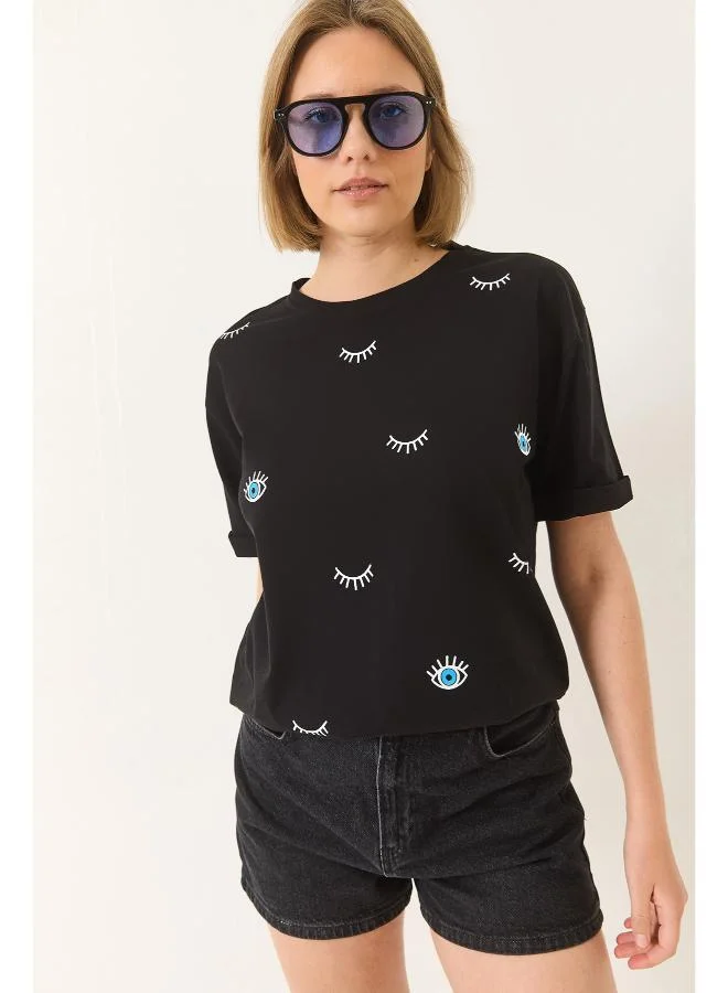 Ginger Crew Neck Evil Eye T-shirt