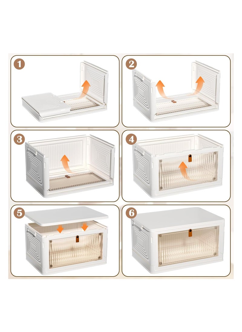3 Tier Plastic Storage Bins with Lids, Stackable Storage Containers with Wheels, Folding Storage Boxes, Collapsible Storage Bins, Closet Organizers and Storage for Living Room,Office,Dorm - pzsku/ZCFF04AD9888AA1108005Z/45/_/1725525465/67c1915c-b101-4625-87d3-29079c3f9477