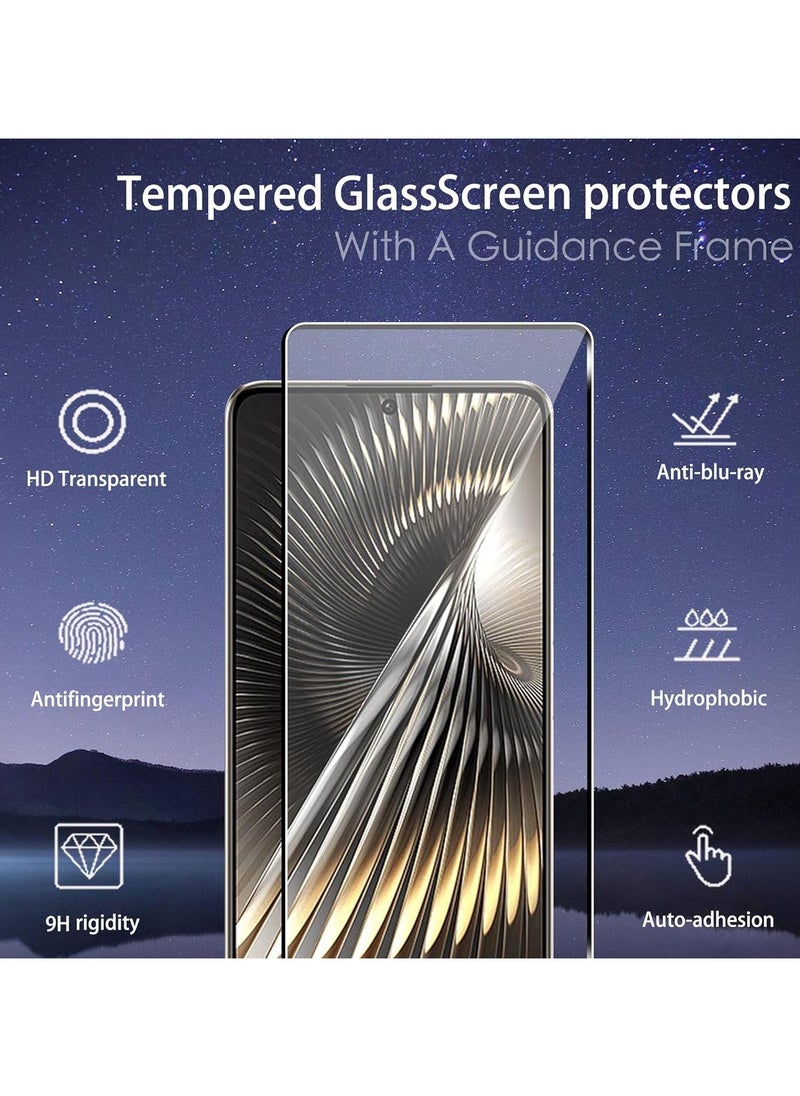 General - [2+2 Pack] Screen Protector Compatible with Xiaomi Poco F6/Redmi Turbo 3 Tempered Glass Camera Lens Protector, [Maximum Coverage] HD Crystal 9H Hardness Tempered Glass - Image 1