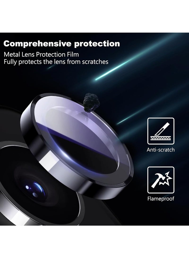 General - [2+2 Pack] Screen Protector Compatible with Xiaomi Poco F6/Redmi Turbo 3 Tempered Glass Camera Lens Protector, [Maximum Coverage] HD Crystal 9H Hardness Tempered Glass - Image 1