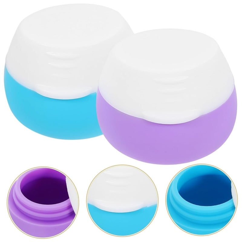 2pcs Refillable Silicone Travel Jars Empty Cream Containers for Ointments and Cosmetics - Image 4