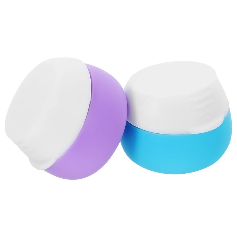 2pcs Refillable Silicone Travel Jars Empty Cream Containers for Ointments and Cosmetics - Image 1