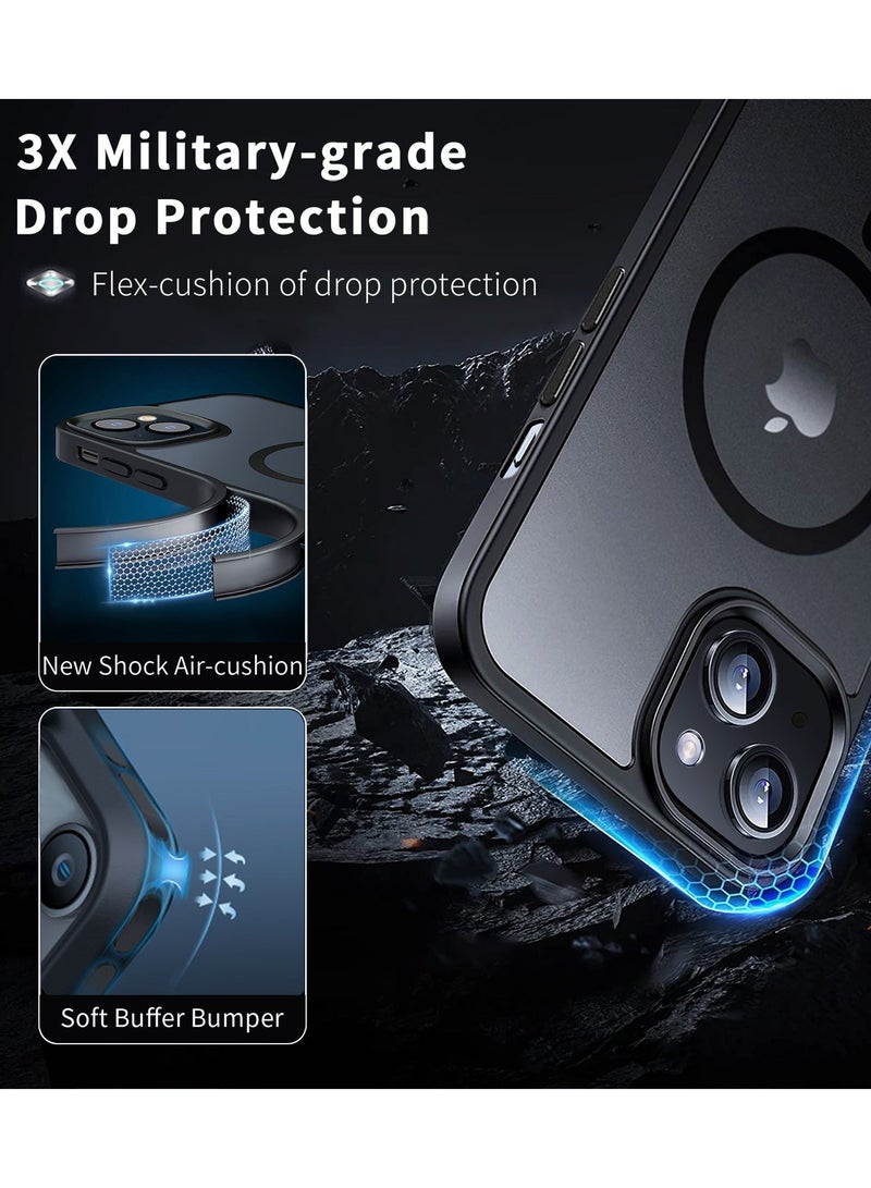 TEAM LUXURY iPhone 13 Case Cover Compatible with Magsafe Magnetic Designed Shockproof Case Translucent Matte Protective Cover Back Hard Cases with Magnet for iPhone 13  - Image 3