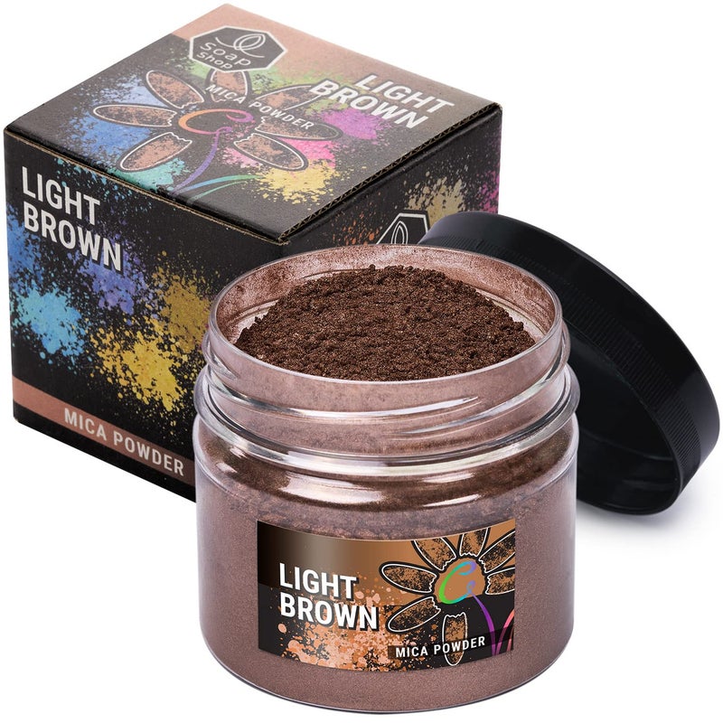 Mica Powder Light Brown 2 oz  Soap Making Dye  Single Color  Hand Soap Making Supplies  Epoxy Resin Color Pigment  Organic Mica Powder for Soap