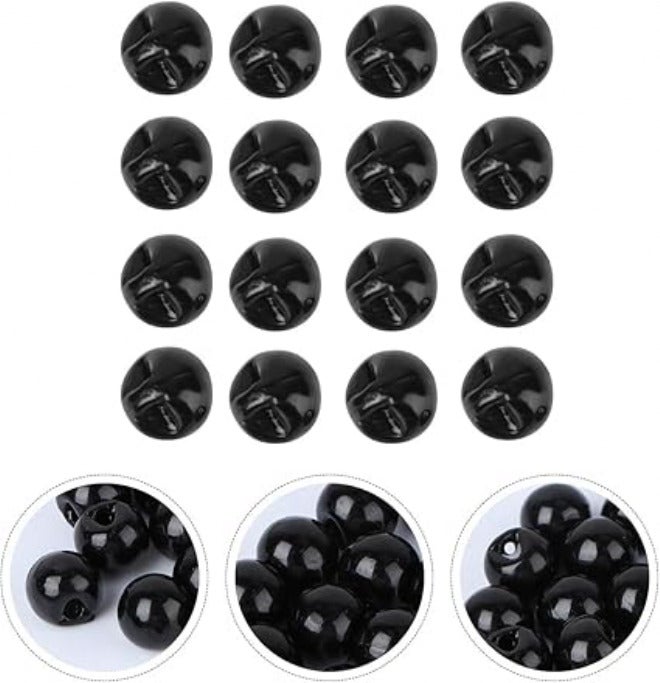 50pcs Round Pearl Buttons Decorative Buckles 10mm Black Colorful Sewing Notions for Crafting and Garment Embellishment - Image 2