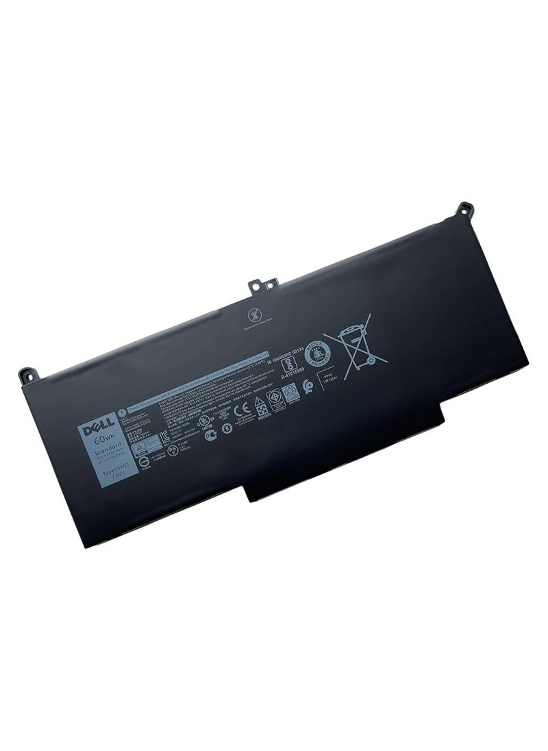 Generic - F3YGT Laptop Battery for Dell Latitude 12 7000 7280 7290 13 7000 7380 7390 P29S002 14 7000 7480 7490 P73G002 Series DM3WC 0DM3WC 2X39G Notebook Battery 7.6V 60Wh 4cells - Image 1