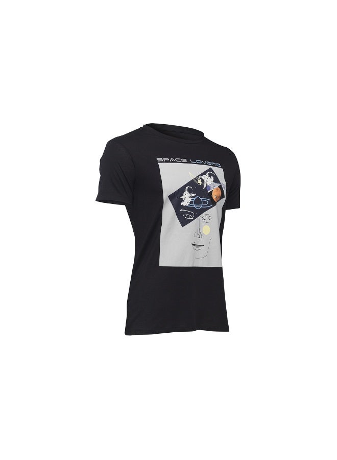 بيج ديزاين تيشيرت رجالي BiggDesign Faces Space Lovers - مقاس متوسط - Image 2