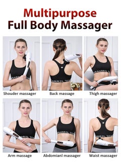 Toshonics Electric Handheld 6 Heads Full Body Massager With Long Handle Deep Tissue Hammer Massage Percussion Vibration For Neck Shoulder Back Arms Leg Foot Calf Muscle Relax Pain Hand Tension Relief  - Image 5