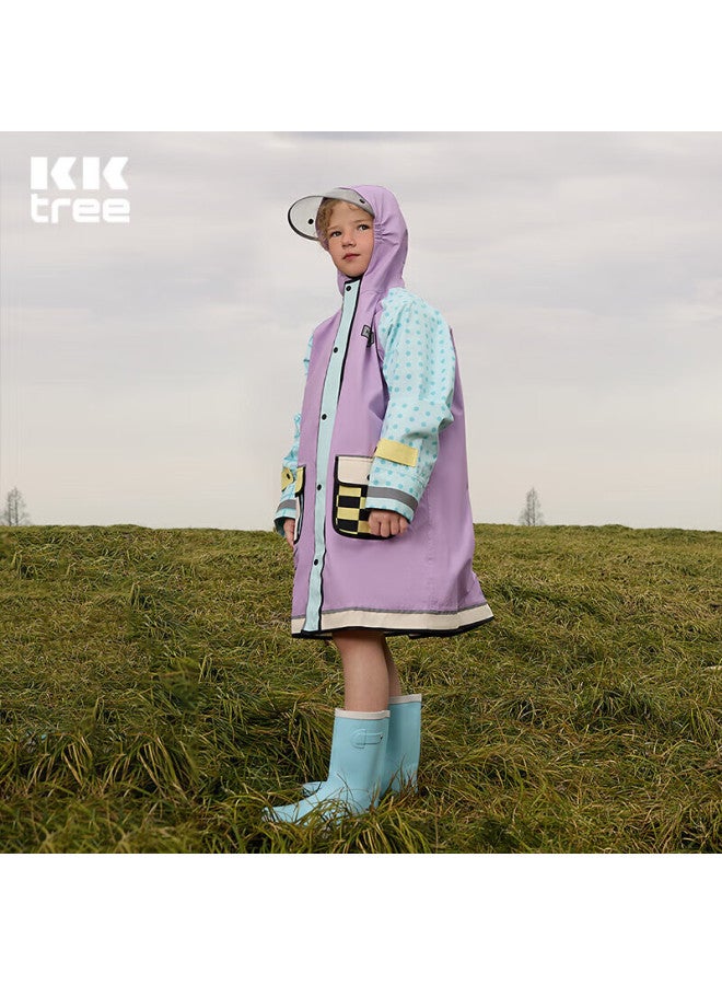 Kocotree Children's Raincoat With Backpack Space, Waterproof Thickened Rain Jacket, Full Body Rain Poncho For Boys And Girls, Windproof Fashionable Raincoat