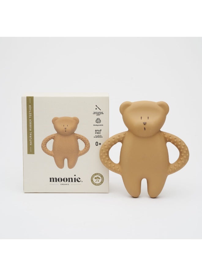 Moonie Natural Rubber Teether Bear - Cappuccino - Image 3