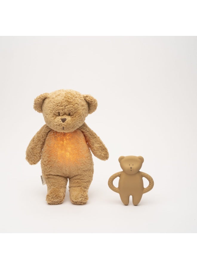 Moonie Natural Rubber Teether Bear - Cappuccino - Image 2
