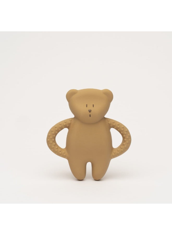 Moonie Natural Rubber Teether Bear - Cappuccino - Image 1